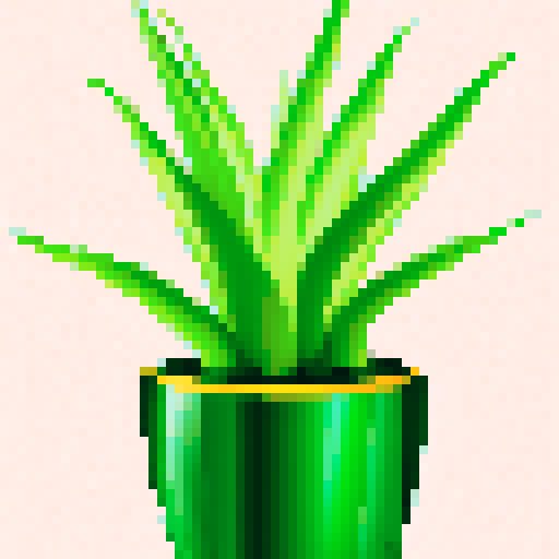 Aloe vera In a Beautiful golden vase