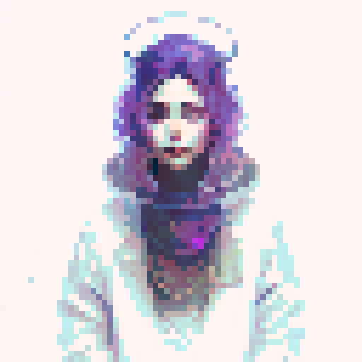 Young bohemian witch with eclectic fashion, staring into a crystal ball, point of view from the person receiving the fortune, adorned with floating candles and magical herbs and beautiful background.