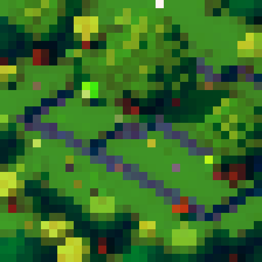 green apple, in the center, fantasy top-down RPG with an orthogonal camera, simple pixel art