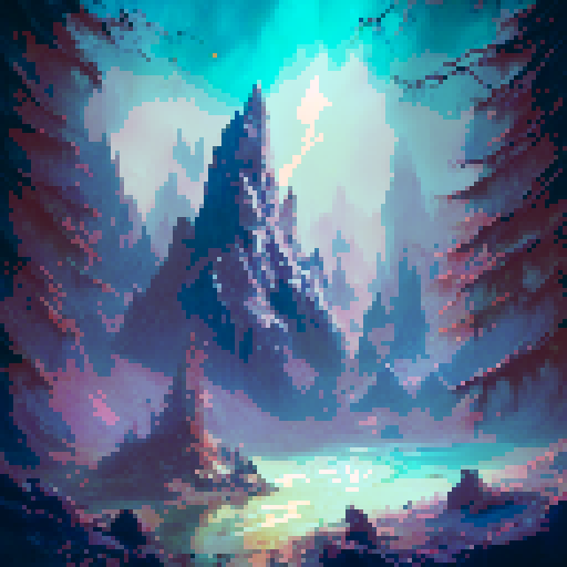  green blue and brown lush, vibrant forest; crystal-clear, sparkling water; majestic, towering mountains; ethereal, magical atmosphere;  enchanted, glowing flora; epic, sweeping landscapes; dramatic, cascading waterfalls; whimsical, swirling mist; overgrown paths; enchanting, hidden clearings; breathtaking, panoramic views; whimsical,  majestic, shimmering waterfalls; magical, ancient trees