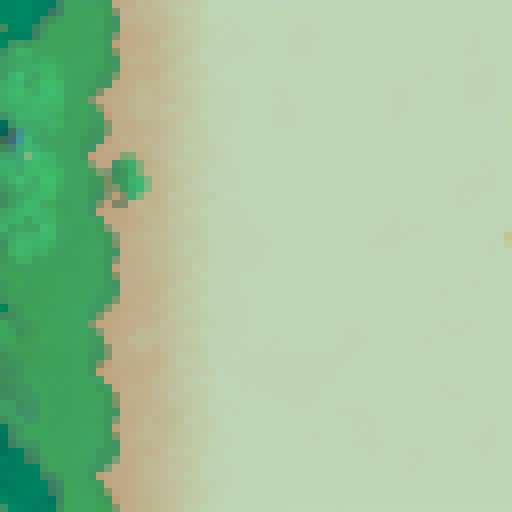 Create a pixel image to play with the playing fields of various biomes.Description of the game: The game is made in the style of a board game with unique rules. The drawing should go vertically.There should be a path vertically in the middle of the field. The field size is 116x46 pixels, they must be three-dimensional. field name: Forest Biome.