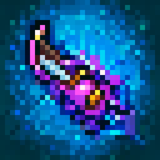 dagger, purple poison dripping, game icon, 32x32 pixel art, sRGB, skill art, close up, portrait, black background