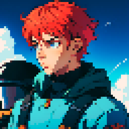 Male Space Pilot with Helmet covering face. Anime style