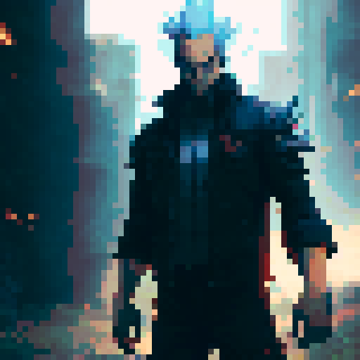 Turn it into a pixel version like the characters in an old pokemon game like pokemon emerald