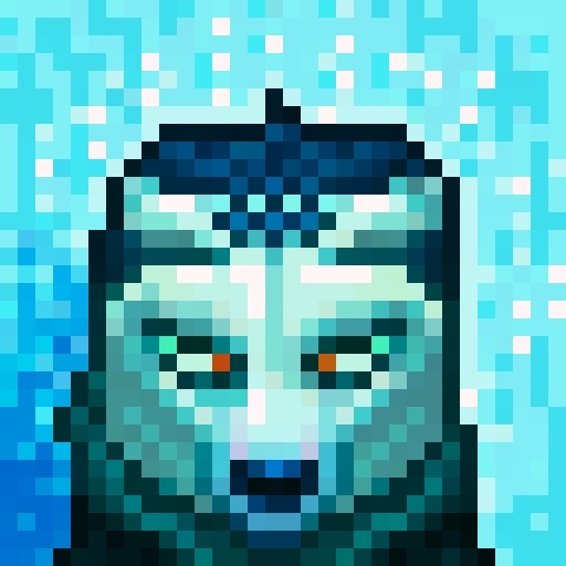 wolf avatar, portrait, glowing eyes