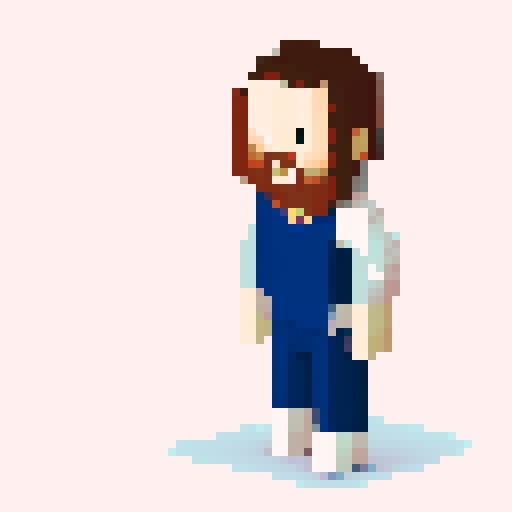 main hero, white background, human