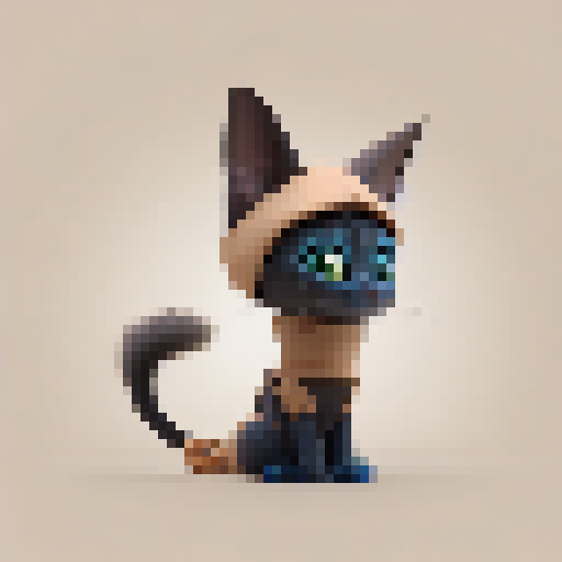 A majestic Disney-inspired cartoon cat logo rendered in 3D for a fantastical RPG world, featuring HD fur, piercing eyes, and a mystical aura.