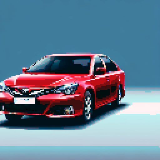 Photorealistic whole Toyota Mark 2, centered, three-quarter view, right front wheel, clean background, realistic colors, pixel art style
