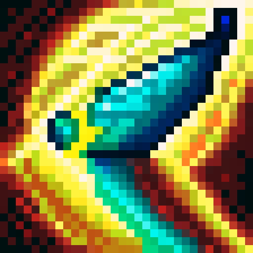 colourful pixelated assault riffle