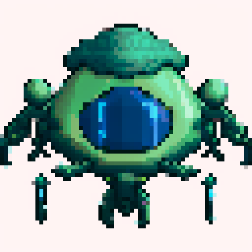Top Down Animated space alien boss
