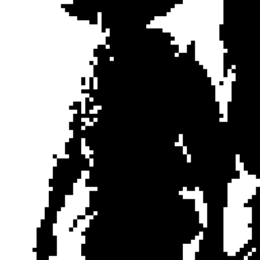 a ronin standing at the edge of the cliff looking over some mountains and the ronin is wearing a straw hat with a katana on his waist with a bird on his shoulder, the colour shceme is white and black