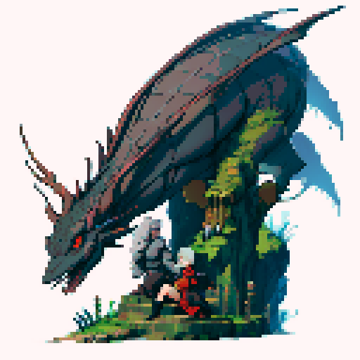 a grey dragon sitting on the ground, wings stretched up