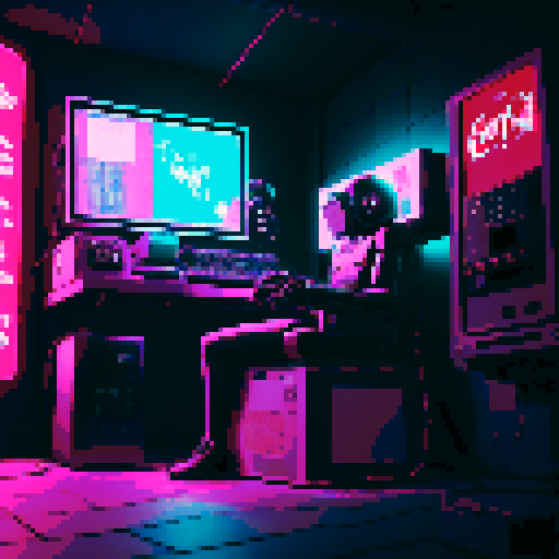 scorpion playing computer games in a cyberpunk room with coca cola and potato chips