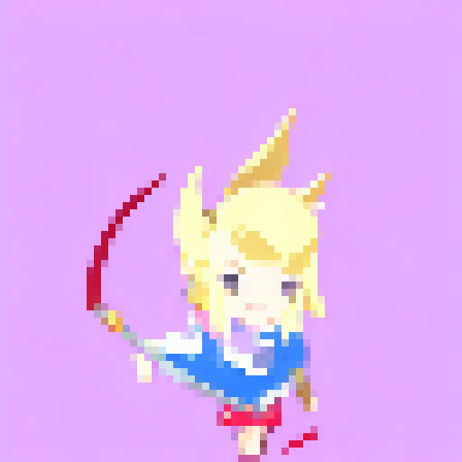 Regal princess with flowing golden hair, adorned in ornate armor, wielding a enchanted sword, standing atop a mountain peak overlooking a sprawling kingdom.