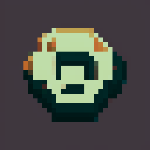 pixel art 2d rock with black outline