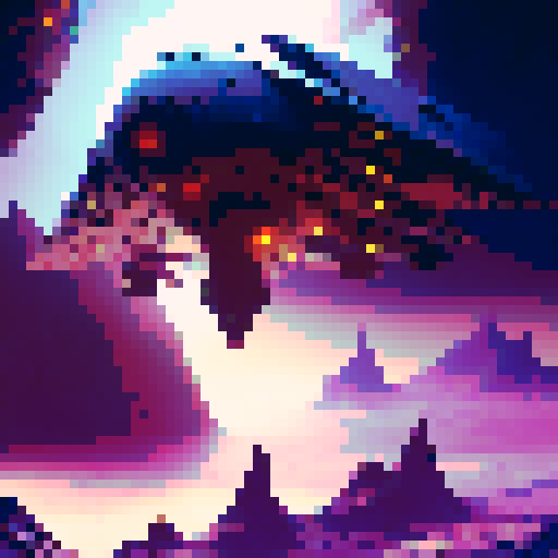 a transparent pure 2d sprite for a space game. It needs to look like the top view of a futuristic spaceship all by itself with the background transparent ,style of the 90s. The spaceship should not have any shadows.
