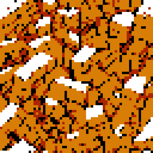 crumbling brick rubble seen from a head-on 2d flat perspective. Simple style, thick black lines, white background.