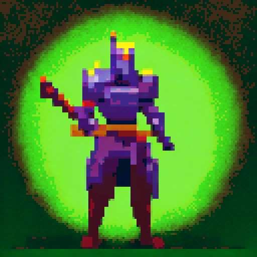 Knight in shining armor, wielding a glowing sword, standing on a grassy hilltop with a majestic castle in the background, surrounded by a golden aura.