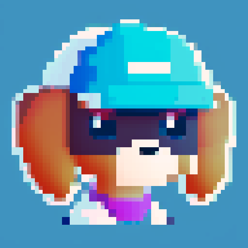 portrait, sprite art, character art, dog