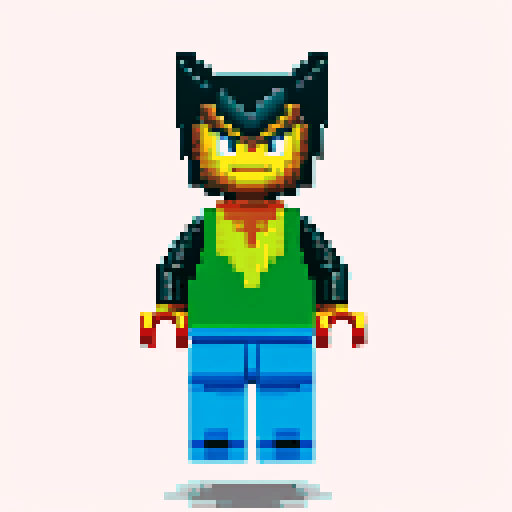 wolverine lego pixel