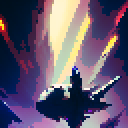 Shrouded in shadow, a sleek and deadly assassin crouches atop a high-tech starfinder ship, her sharp blades glinting in the fantastical glow of neon lights