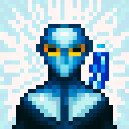 laser beam weapon, game icon, 32x32 pixel art, sRGB, skill art, close up, portrait, futuristic, vibrant colors, glowing, intense energy, sleek design, dynamic composition, metallic shine, high contrast, sharp edges, pixel perfection, detailed rendering