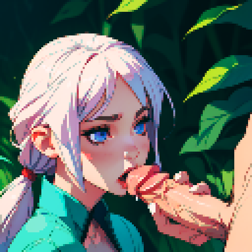 sexy naked woman giving blowjob to penis, oral sex, realistic porn