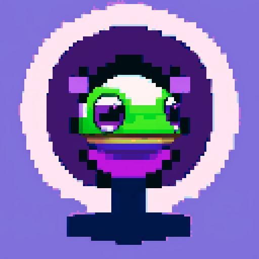 Pepe the frog inside a purple swirl