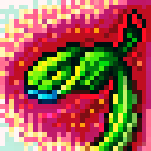 Lizard with vibrant green scales, cute vibe