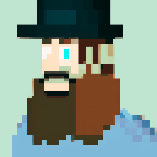 Man with bushy beard, wearing a fedora