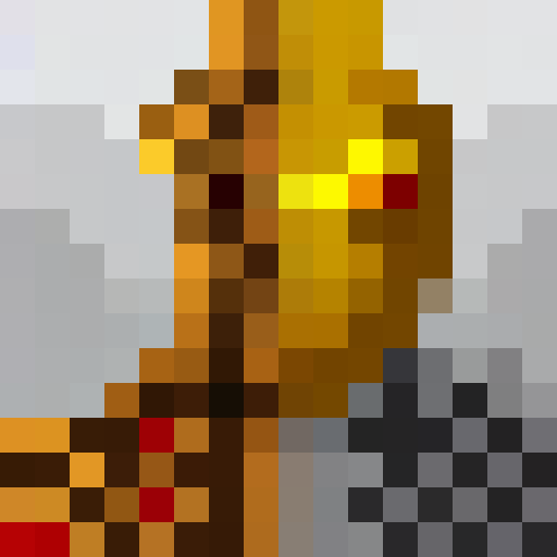 golden, gauntlet, game icon, 16x16, pixel art, close up, portrait, shiny, metallic, intricate design, glowing, embossed details, worn edges, reflections, ancient, powerful, magical, fantasy, engraved symbols, gemstones, regal, majestic, regal, ornate patterns