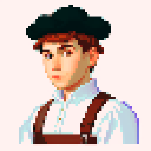 portrait of a male worker during the 16th century