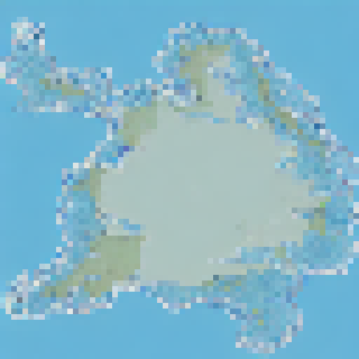Generate an image of the geographic shape of Gran Canaria filled with blue circles against a white background. The circles should be various shades of blue and overlap to form the shape of the island. The image should be a simplified, non-realistic representation of the island's geography, emphasizing its unique shape.