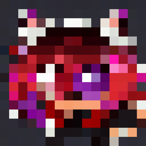 cute, close-up, pixel art, game icon, 16x16, close-up, portrait, adorable, vibrant colors, expressive eyes, small features, charming smile, detailed shading, miniature masterpiece