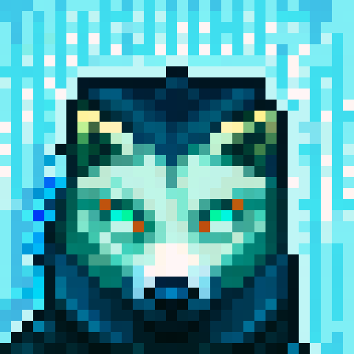 wolf avatar, portrait, glowing eyes, sexy