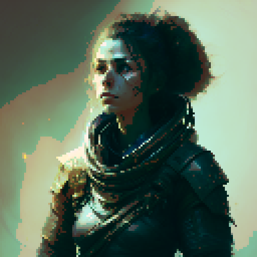 female barbarian, tall, menacing, full body, intense glare, angry, large great axe, tribal clothing, fantasy RPG