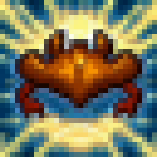 Crab fighting with a shark