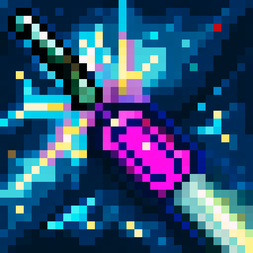 dagger with a gleaming blade, purple poison dripping, 32x32 pixel art, skill art, close up, game icon, sRGB