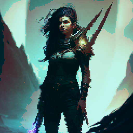 female barbarian, tall, menacing, full body, intense glare, angry, large axe, tribal clothing, Action Pose, Imposing stance, fantasy RPG