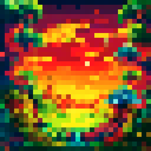 Magical Sanctum, a pixel art game icon capturing a close up, 16x16 portrait of the captivating world of "My Singing Monsters"
