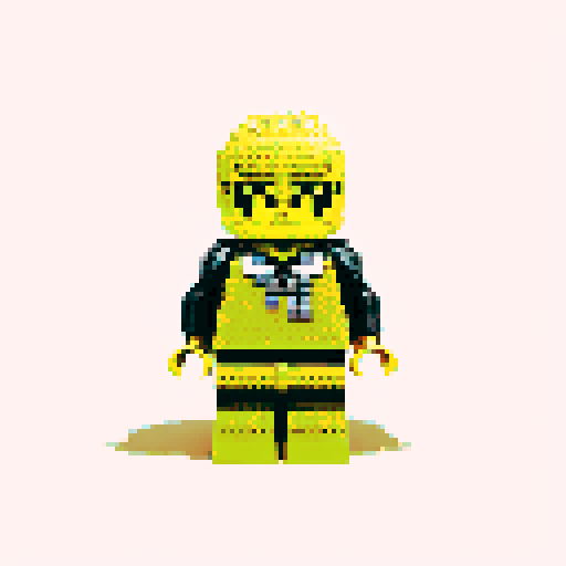 Gold hoody pixel lego