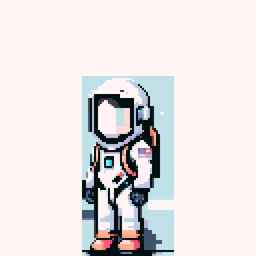 astronaut in an all black space suit