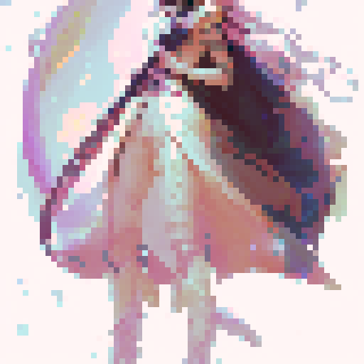 Chinese girl with long, flowing pink hair and a beautiful curvy body, adorned in pastel armor and wielding a magical sword in a fantasy RPG world