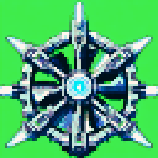 sci-fi, glowing laser sword, fan, vibrant colors, pixelated, detailed hilt, close-up, intense expression, futuristic, 32x32 pixels, sRGB, skillful art, game icon