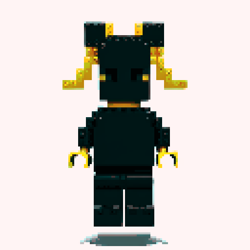 lego pixel gold body color, brick by brick, creating a vibrant pixelated masterpiece, reminiscent of retro video games