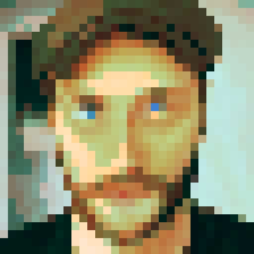 portrait man with blue eyes and beard