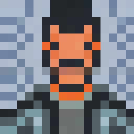 short balding man with a large black moustache wearing a suit jacket.
