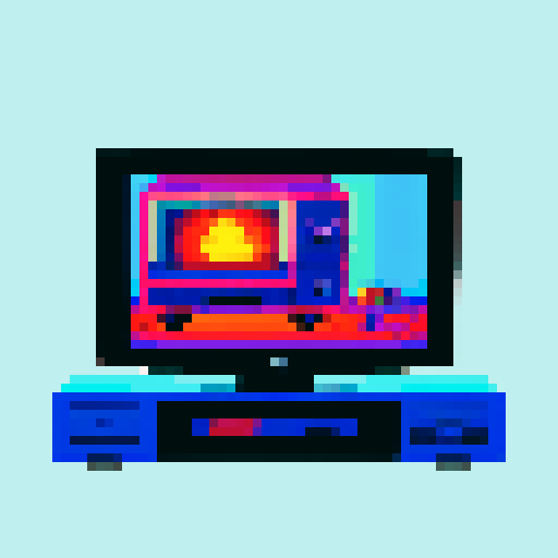 subject is Retro game console, controller plugged into old tv, TV shows image of a cabin on screen, in a cozy room, vintage color palette 
