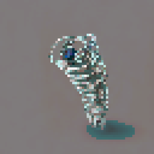 a coiled metal spring