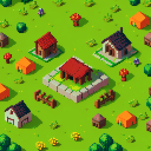 a top down medieval rpg game grassy tile. bleak blighted apocalypse